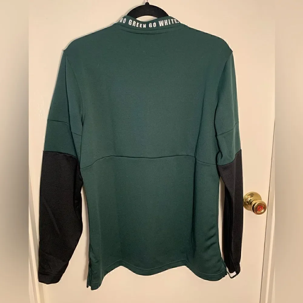 Nike EUC on field Michigan state Spartans green/black quarter zip up Size Small